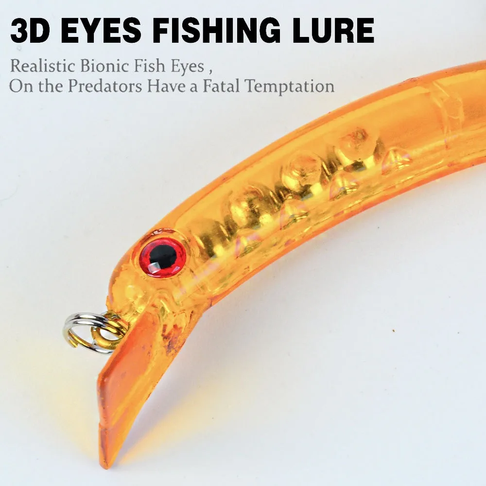 1 Uds 6,5 cm/4g Mini Minnow Wobblers anzuelos triangulares pescado Popper aparejos de lubina Señuelos de pesca Crankbait cebo de plástico duro - imagen 2