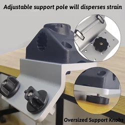 Soporte de varilla deslizante de aluminio con pista universal