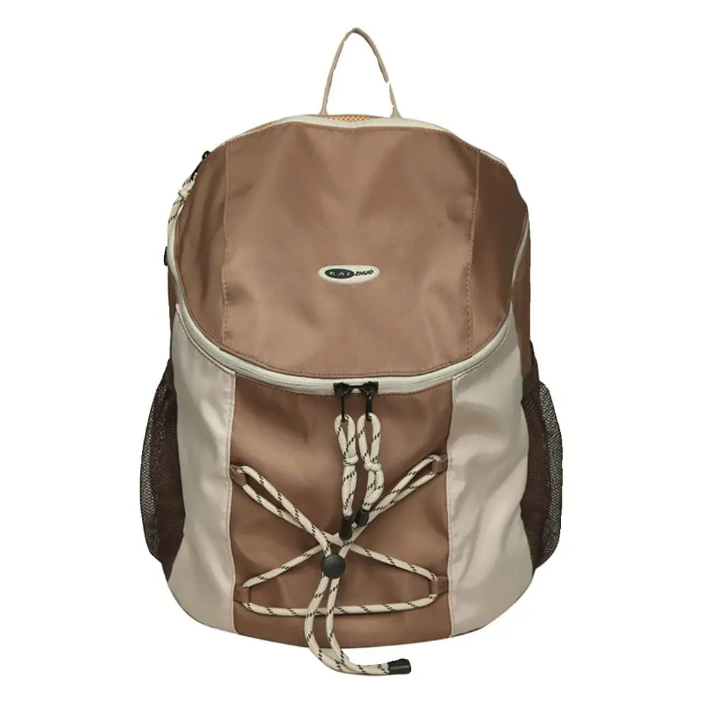 Bolsa de Montañismo ligera portátil con cordón, mochila práctica para hombres, mochila escolar de nailon con cremallera, mujeres y hombres - imagen 5