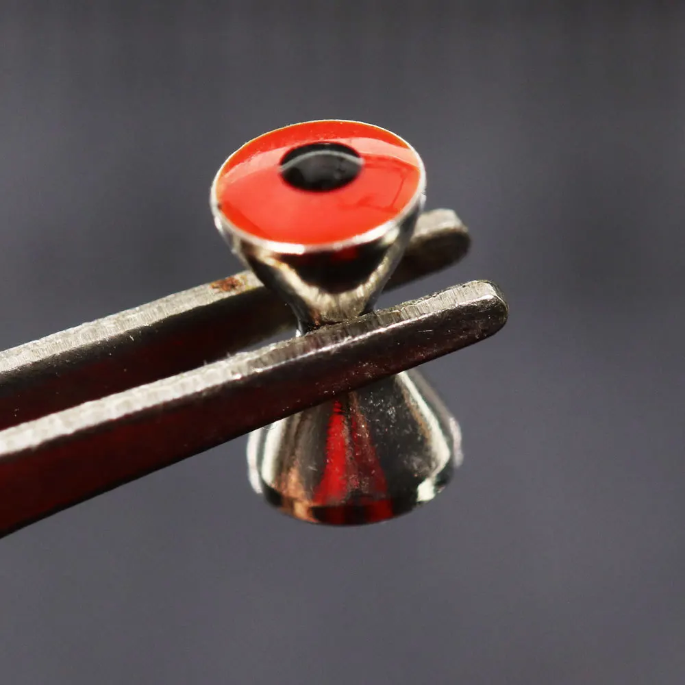 Mancuernas de cobre 3D, Ojo de pesca, reloj de arena, Ojos de pez, gancho de mosca, herramienta de encuadernación, materiales de atado, aparejos de Fsishing, 5 unidades por lote - imagen 3