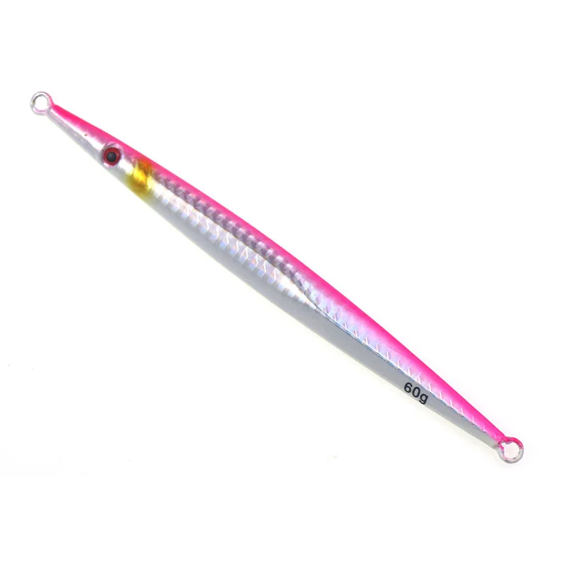 Cebo de pesca de plantilla de Metal, señuelos de plantilla de caída lenta, cebo duro Artificial, jingging, aparejos de pesca de mar, 60g, 80g - imagen 5