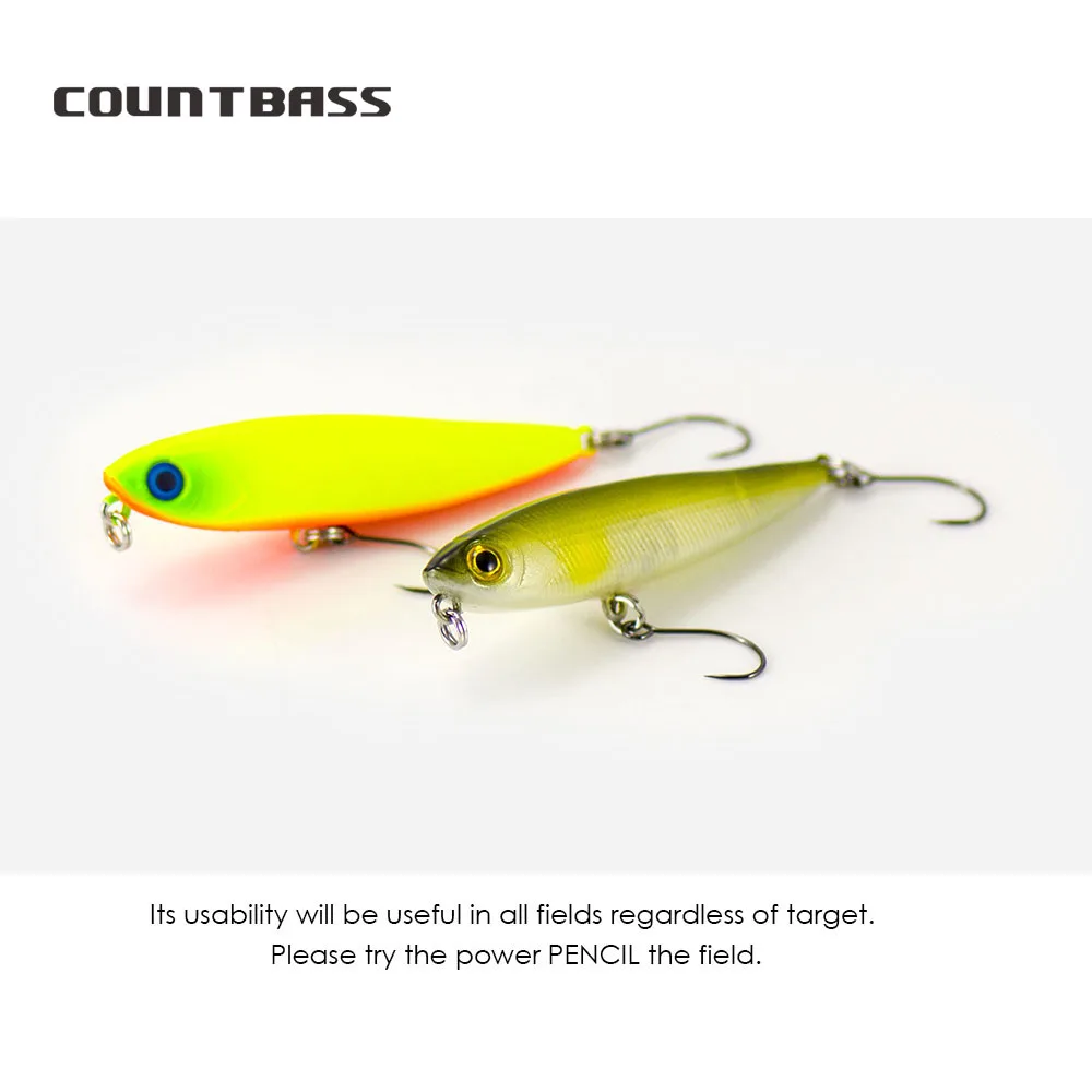 COUNTBASS Wobbler Topwater 55mm 2-3/16" 3g 1/8 oz. Señuelo flotante con tapón de lápiz, Señuelos de pesca para pescadores, La Peche Au Leurre Hardbaits - imagen 3