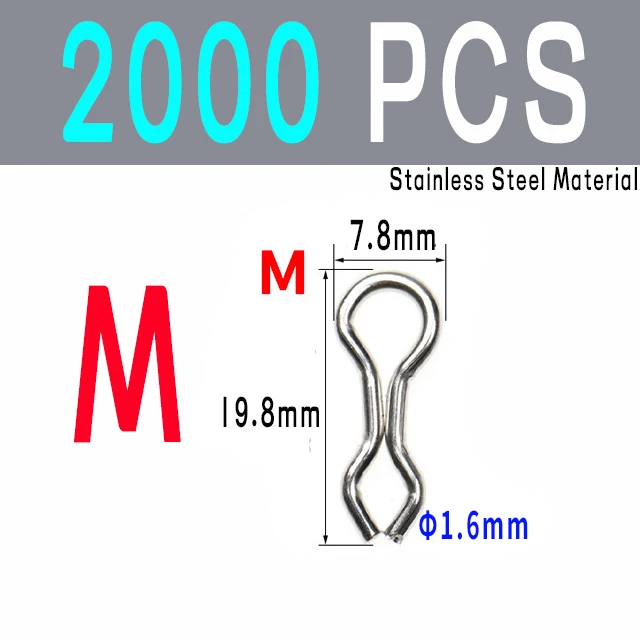 2000PCS Steel M