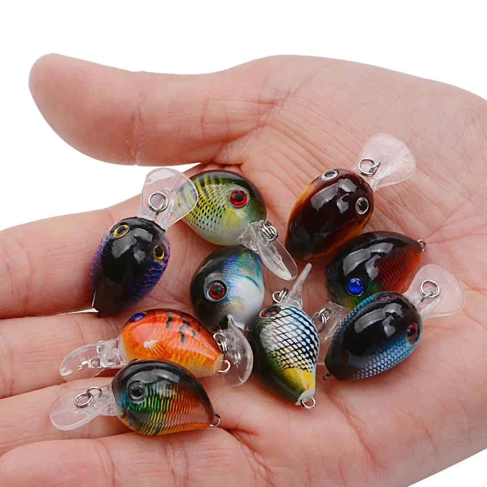 THORFORCE 33mm 2g Micro cebo de plástico suave trucha Spinner CrankBait Mini señuelo flotante para trucha Wobblers artificiales - imagen 5