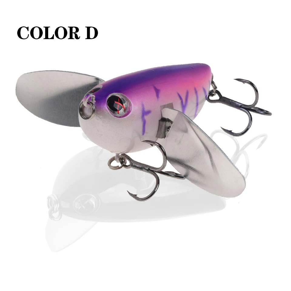 ALASICKA-anzuelos de cebo de superficie de curricán Artificial de plástico, ala dorada, señuelo depredador giratorio, suministros de pesca de lubina de agua dulce de mar - imagen 5