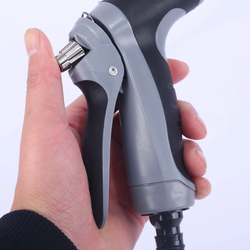 Pistola de agua de alta presión para lavado de coches, palo largo de aleación con mango de goma, herramientas de riego, extensión de Metal envuelta - imagen 4