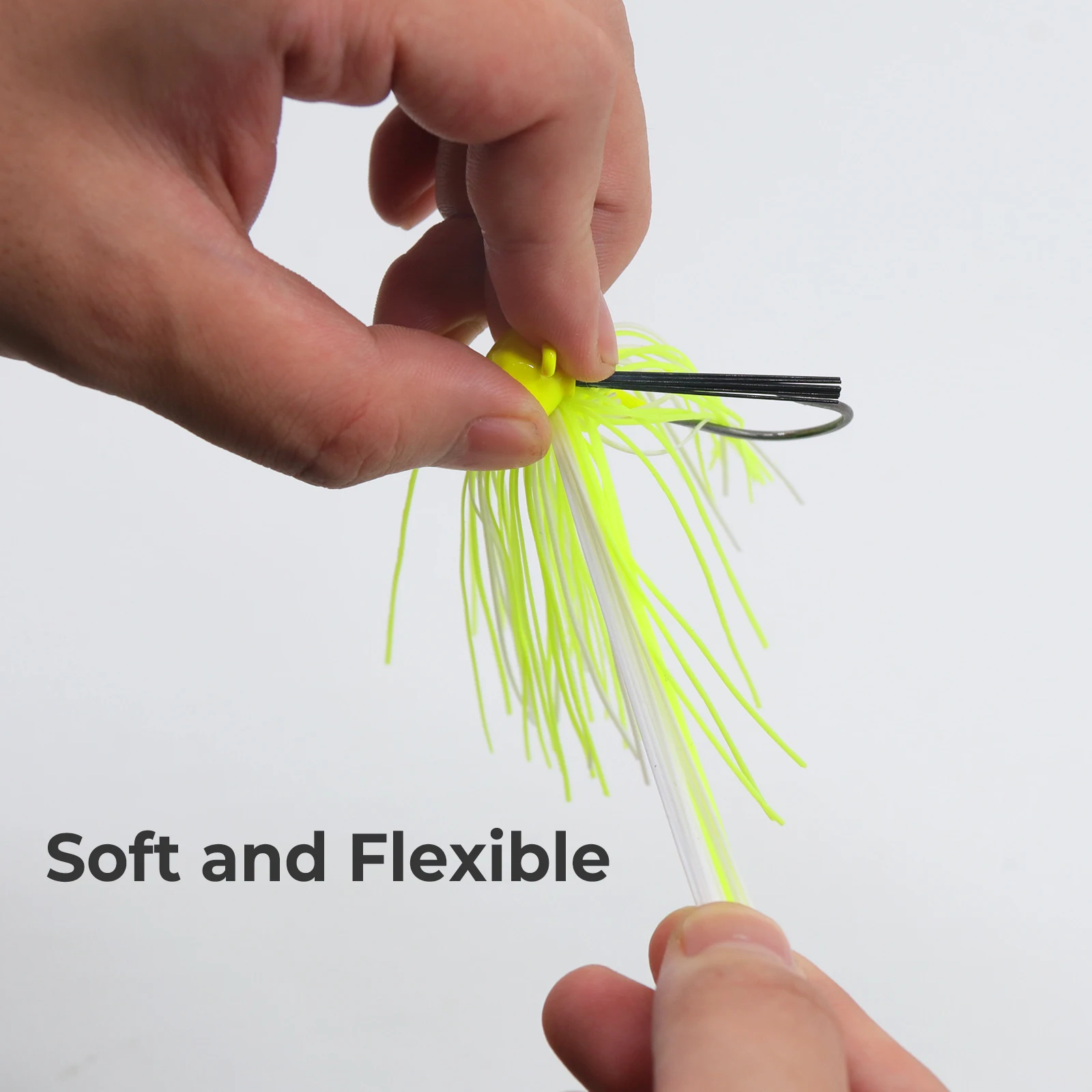 Plantilla de goma Chatterbaits de 9KM, plantilla de fútbol, señuelo con cabeza, cuchillas de PVC, plantilla de pesca Swimbait con faldas de silicona para pesca de lubina - imagen 4