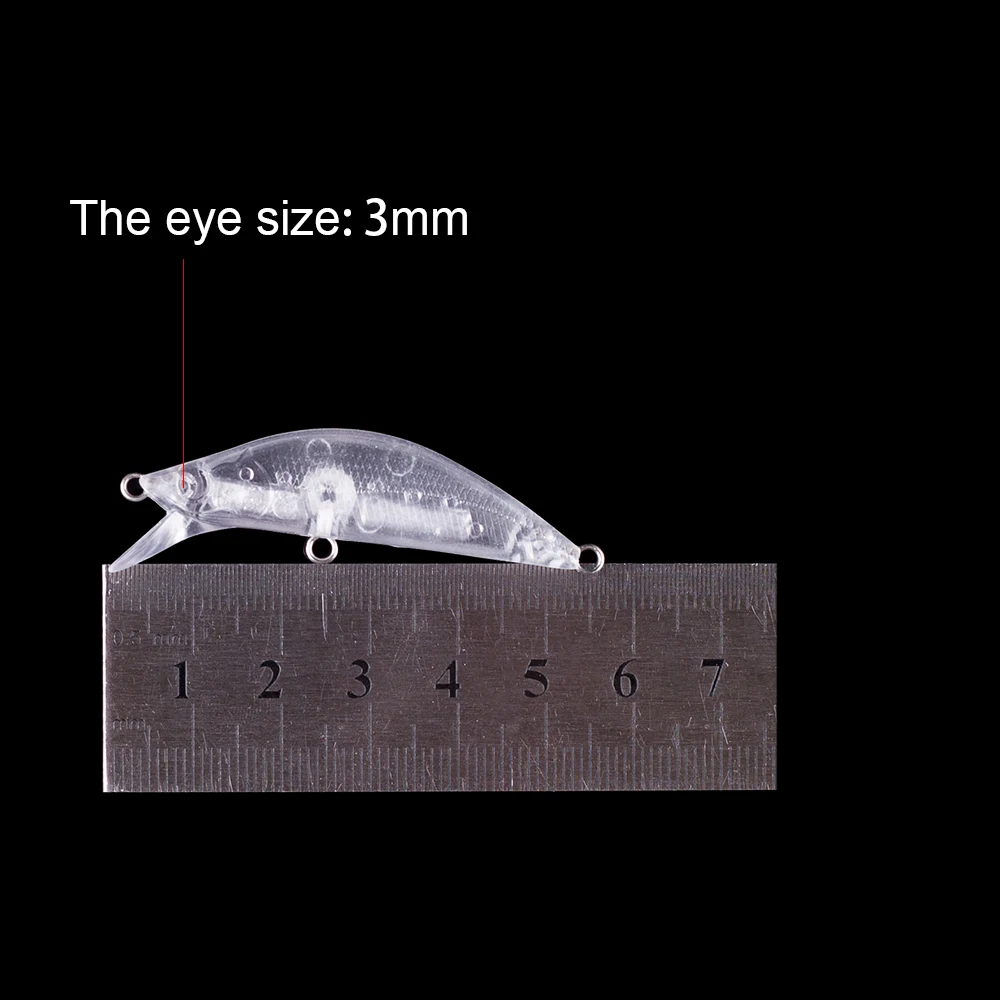 Hanlin-SEÑUELOS DE PESCA DE pececillos sin pintar, cebos de plástico duro, que se hunde cuerpo artificial, aparejos de lubina en blanco, 10/20 piezas, 5,5 CM, 4,8G - imagen 2