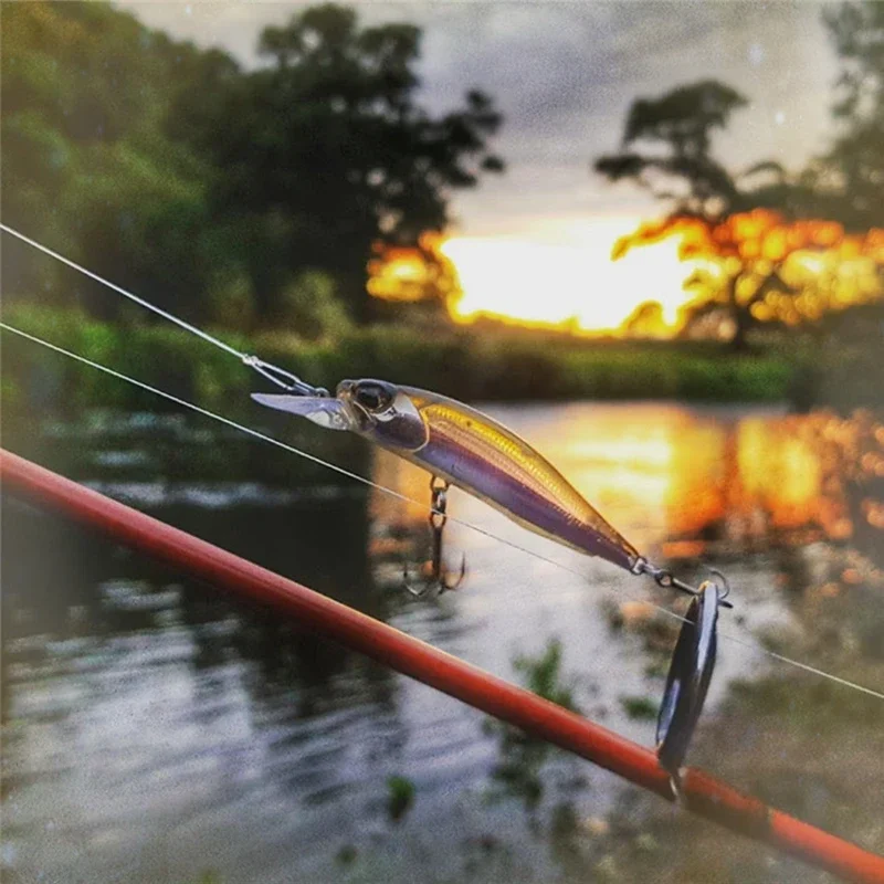 2025 nuevo 77mm / 63mm señuelo de pesca hundimiento Minnow Jerkbait señuelos duros pesca Wobbler lubina Crankbait trucha señuelo cebo de boca armada - imagen 3