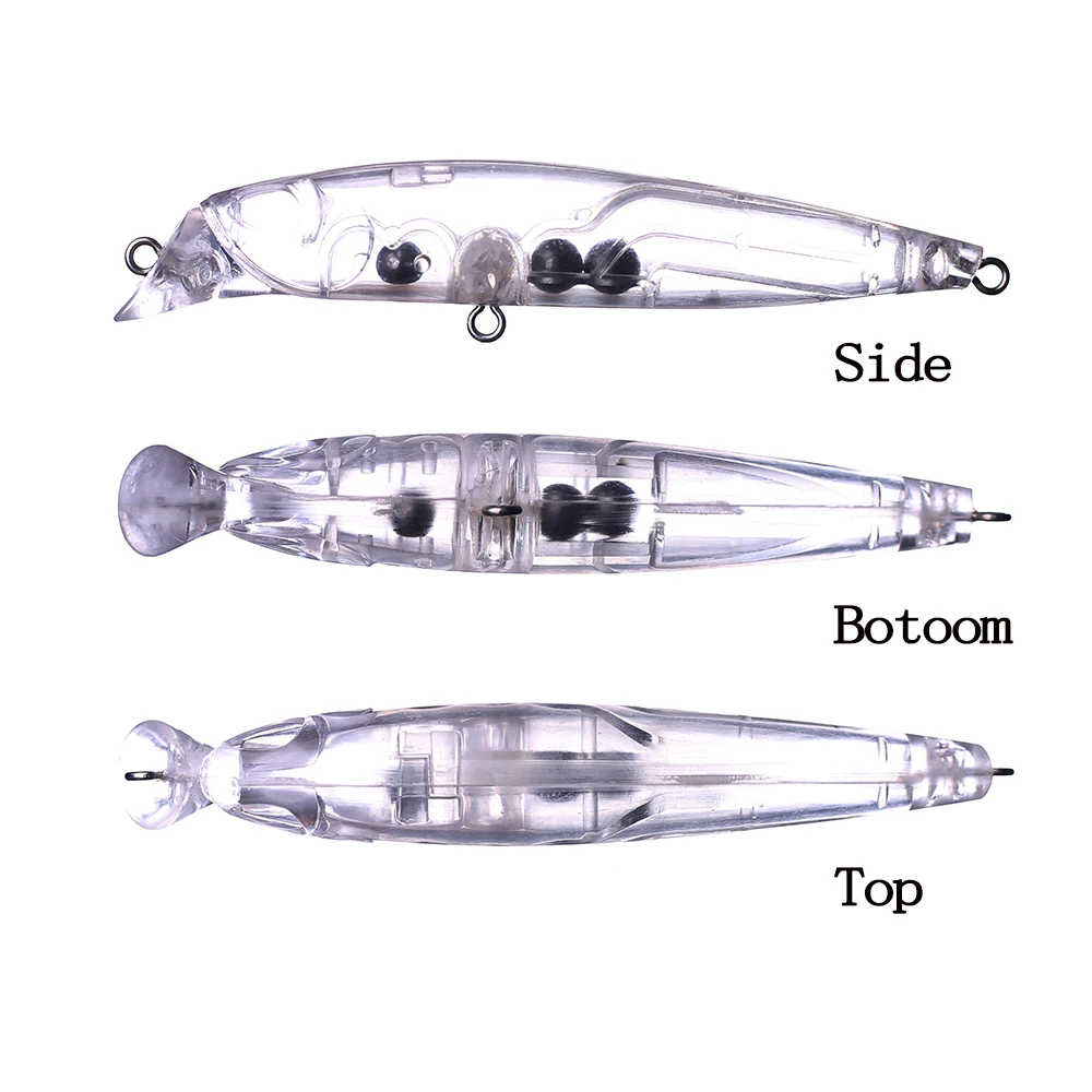 Chan'sHuang 20 piezas cebo en blanco sin pintar 9,5 cm 8,9g sonajeros flotantes labio de buceo corto pececillo DIY señuelo de pesca Artificial hecho a mano - imagen 3