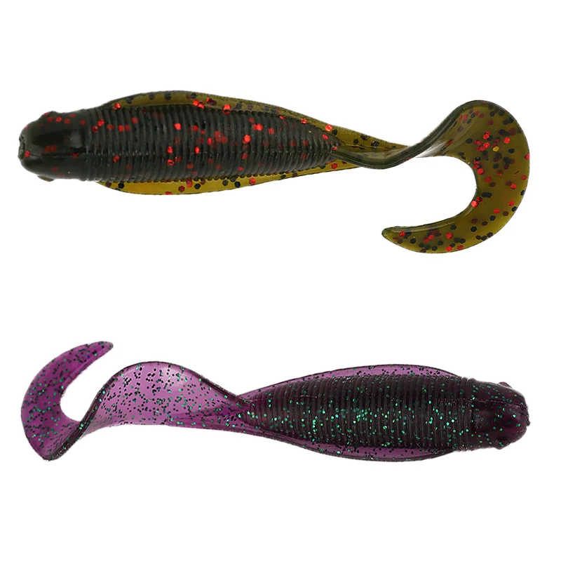 ARDEA-Cebo blando de pesca, 10 piezas, 40/75mm/90mm, gusano de silicona, Jigging, Wobblers, trucha, carpa, aparejos depredadores - imagen 3