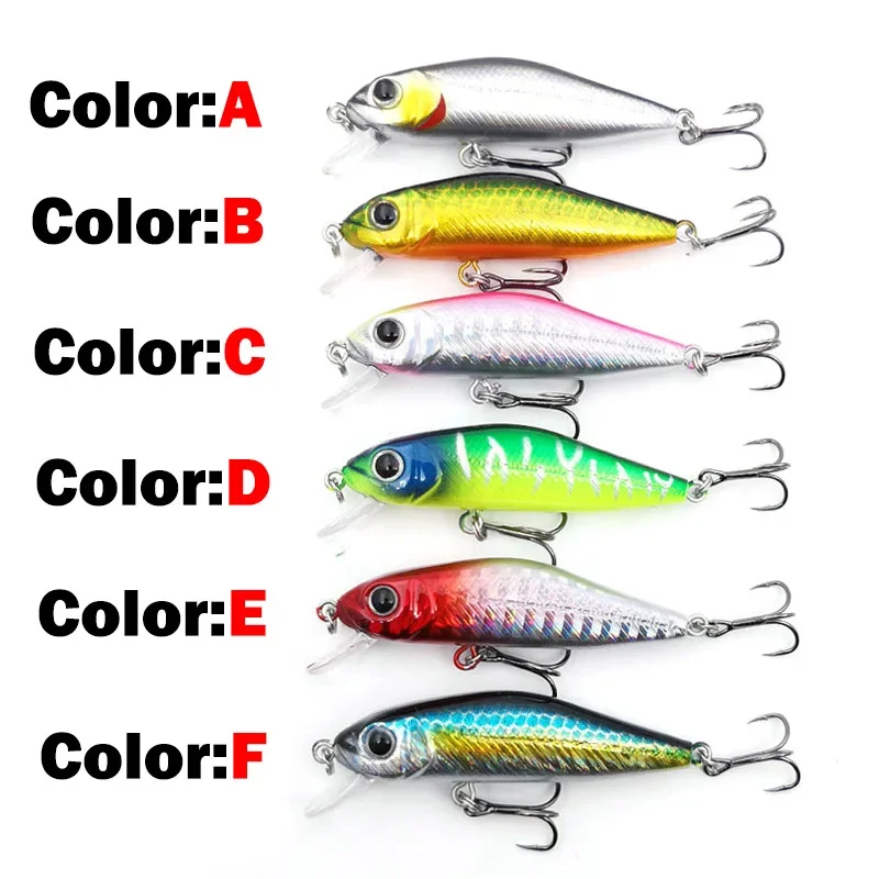 OUTKIT 1 Uds mini señuelo de pesca Minnow 55mm 4,8g Crankbait cebo duro Topwater Artificial Wobbler Bass Japón accesorios para moscas - imagen 3