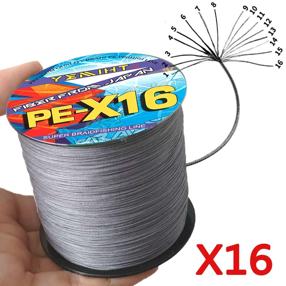 Hilo trenzado X16 Super PE 300m para carpa y lucio