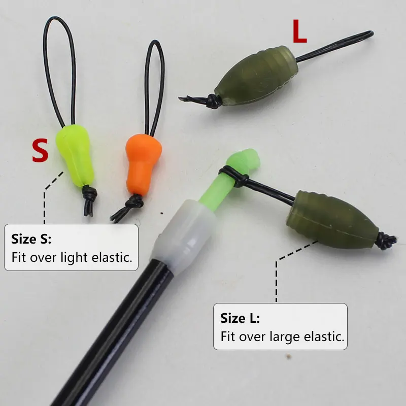 Accesorios de pesca de carpa de 8 piezas, Conector de poste Dacron, aparejos de pesca de poste de partido para aparejos, alimentador de método de carpa, aparejos de pesca - imagen 5