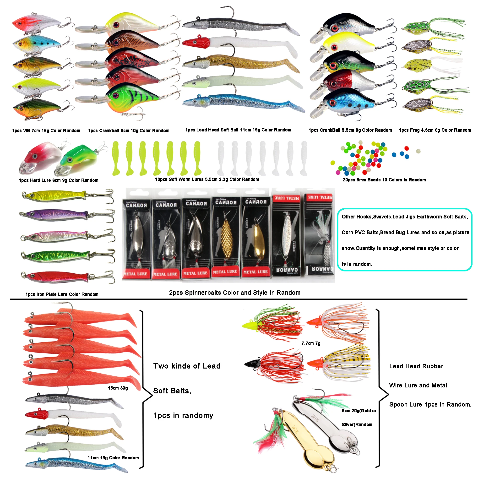 Free Fisher señuelos spinners y vinilos minnow para pesca - imagen 5