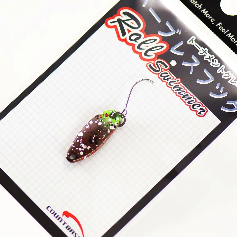 Countbass-Micro cuchara de pesca con un solo gancho coreano, tamaño 3/32oz 1/8oz, Señuelos de Pesca de trucha, salmón, Lucio - imagen 5