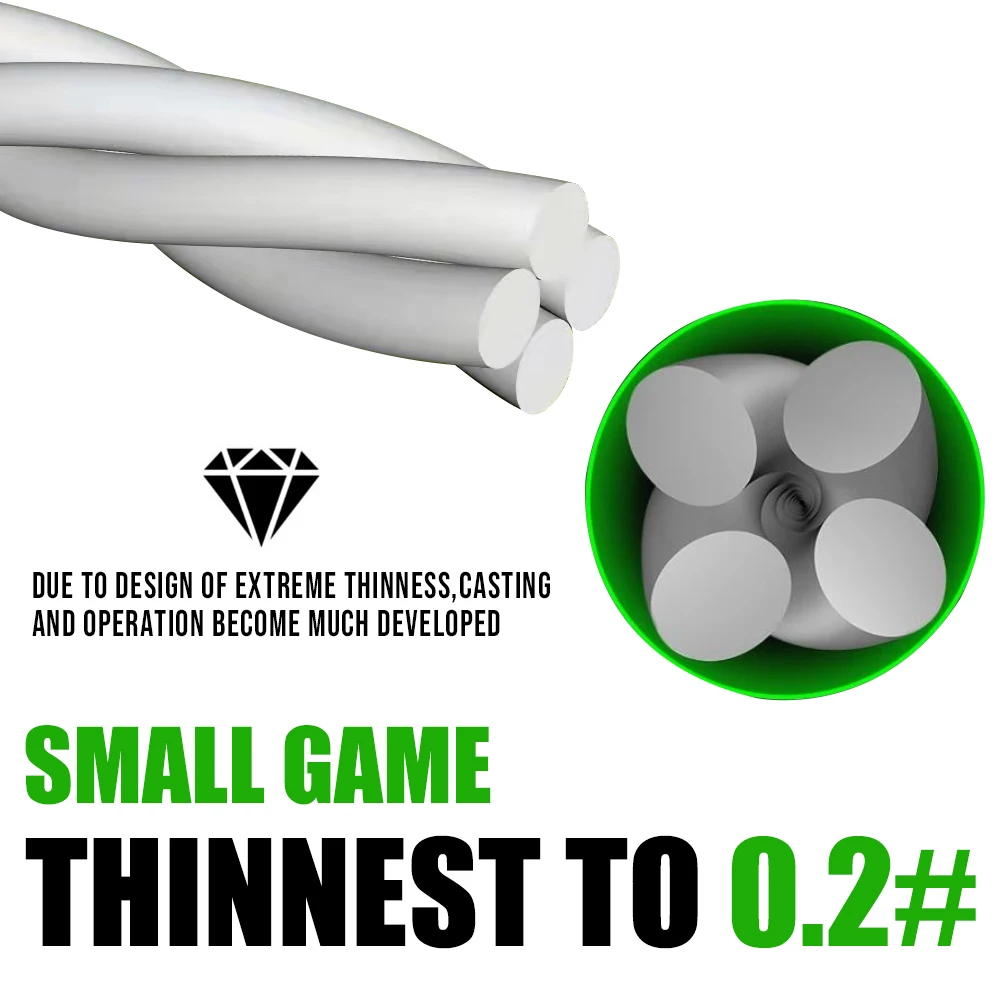 B & U-micro líneas de pesca de 150m, pesca de fundición larga de agua salada, 4 hebras trenzadas de PE, monofilamento japonés, conjunto de sedal líder - imagen 3