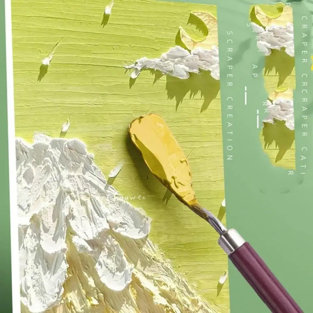 7 unids/set de raspador de pintura al óleo, paleta de cuchillos, acuarela, pincel de pintura acrílica fina, herramientas de mezcla de colores para elegir