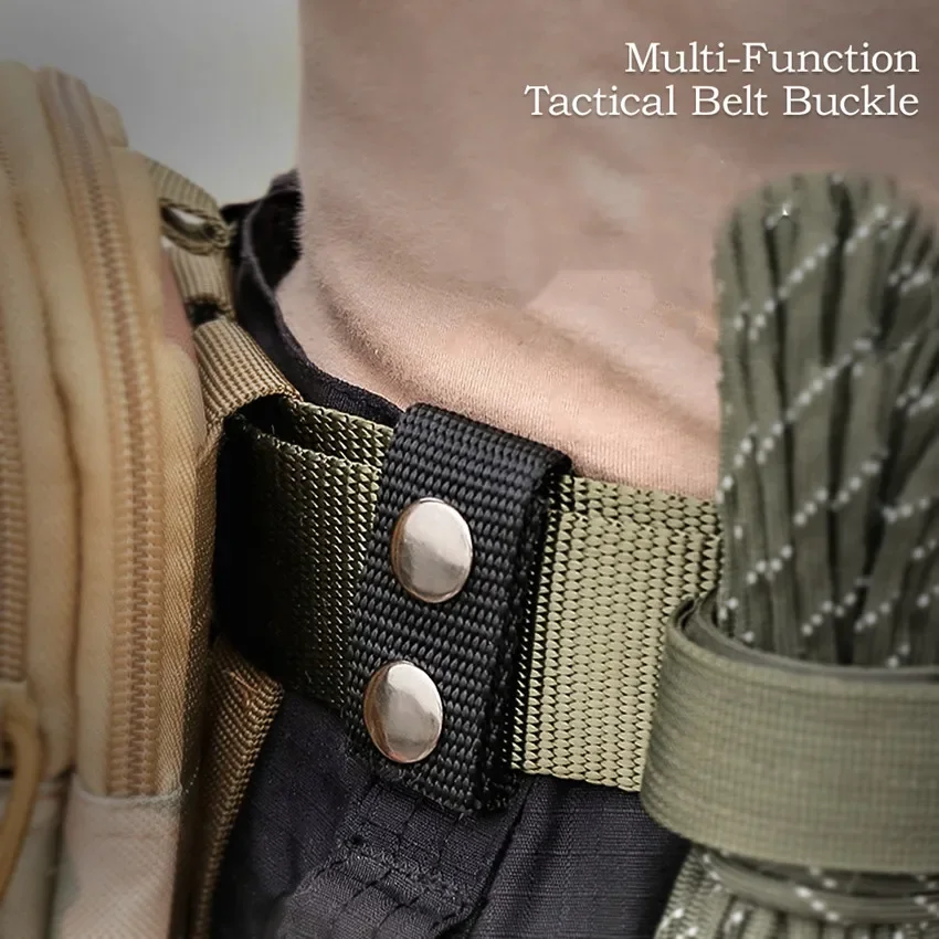 Hebilla de cinturón táctico multiusos, cinturón de alta resistencia, correas portátiles, accesorios de equipo para deportes al aire libre, 6/4/2 Uds. - imagen 5