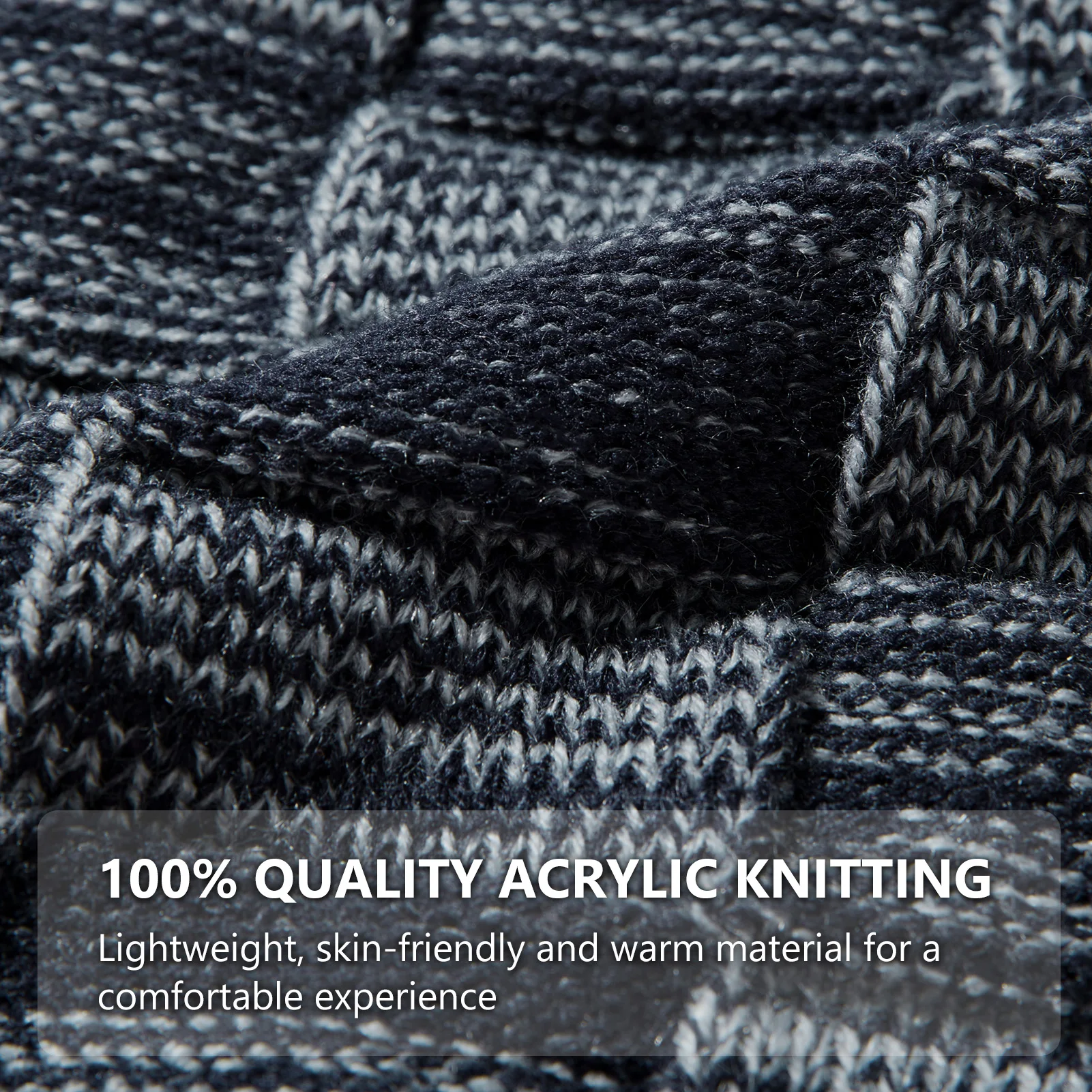 BASSDASH Gorros holgados de invierno Gorro de calavera con forro polar grueso para hombres y mujeres Gorro de punto cálido - imagen 5