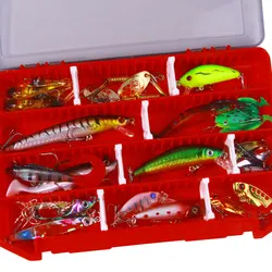 Kit de caja de 24 Uds., juego de Señuelos de Pesca para trucha/pike/bajo, juego de pesca multiseñuelo, aparejos de pesca en capas, aparejos de pesca