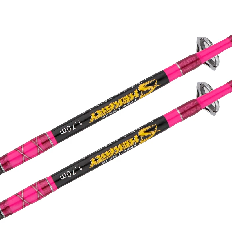 ROLLFISH-caña de pescar giratoria para barco oceánico, caña de pescar con señuelo de agua salada de fibra de carbono, 2 secciones, 1,7 M/5,57 pies para pesca de lubina - imagen 5