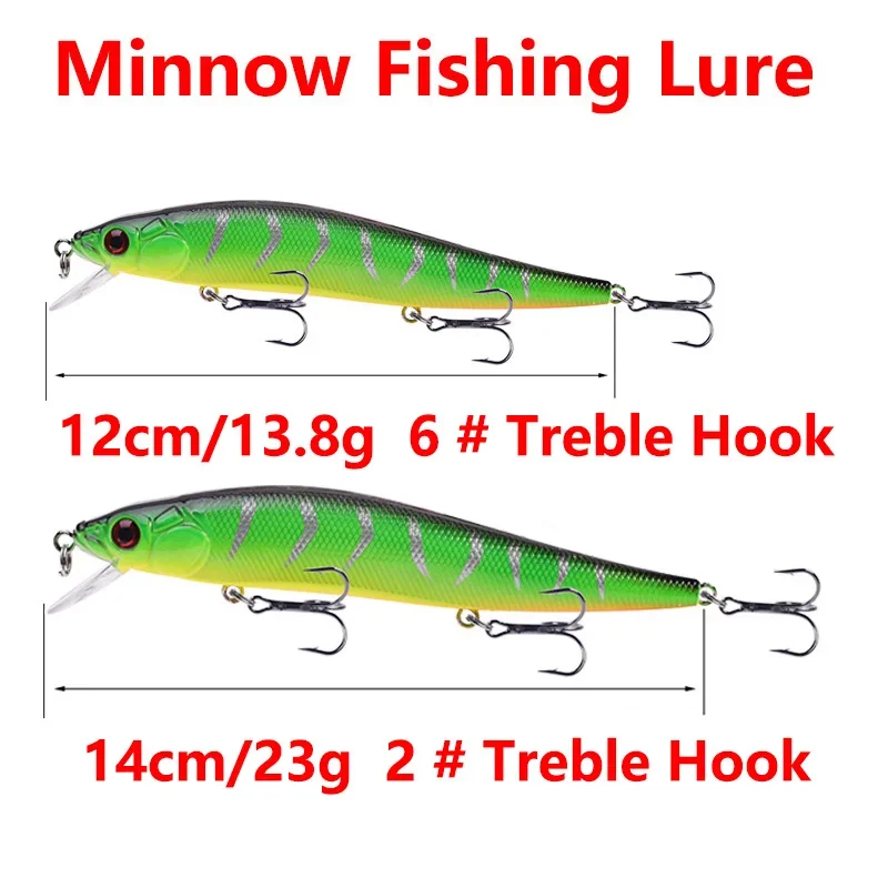 Señuelo de pesca flotante como pececillo, 1 pieza, 14g, 23g, wobblers hundibles, aparejos, crankbaits artificiales de plástico para perca - imagen 3