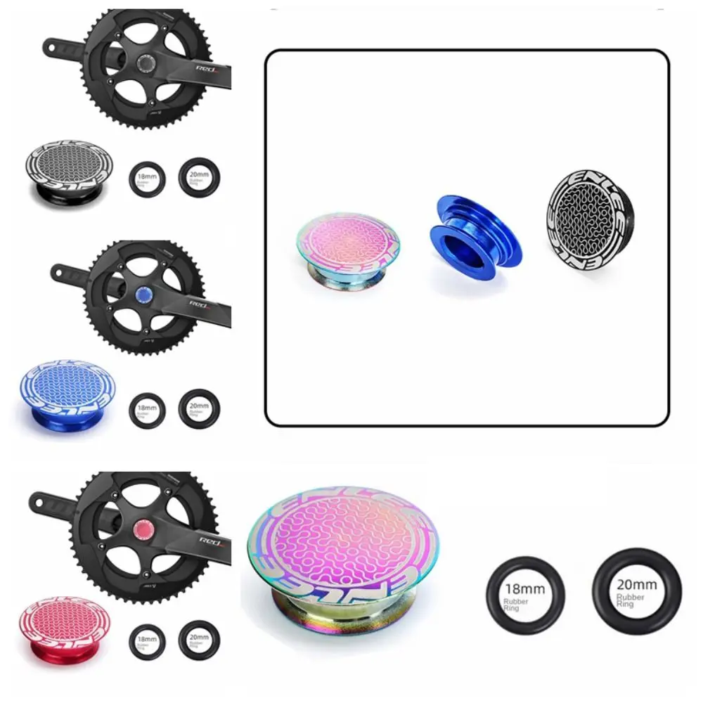 Tapa antipolvo para manivela de bicicleta, cubierta protectora de anillo de goma, tapones de manivela integrados de aleación de aluminio - imagen 2
