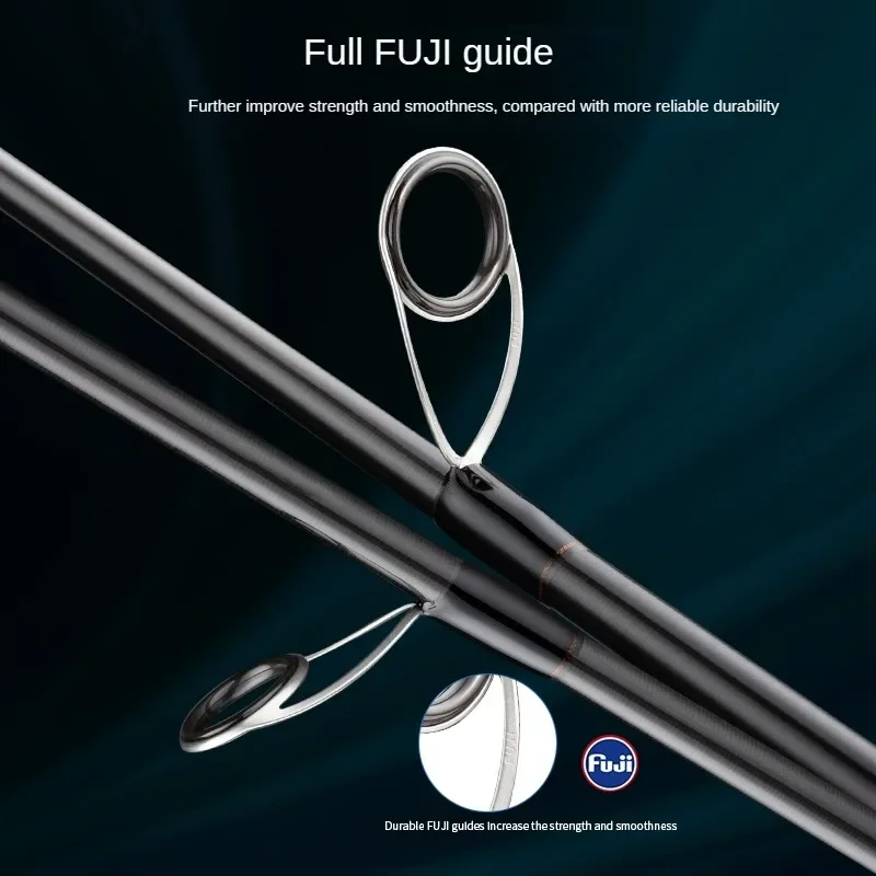 Caña de pescar giratoria ECOODA Ranger IV Fuji Guide para lubina, 2 secciones, señuelo de agua salada de lanzamiento largo, 2,1 m2,4 m2,7 m - imagen 2