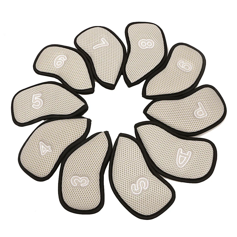Cubierta de poste de hierro con diseño de números, funda protectora para palos de Golf, cubiertas para cabeza de Golf, juego de cubiertas de hierro para Golf, accesorios para Putter de Golf - imagen 5