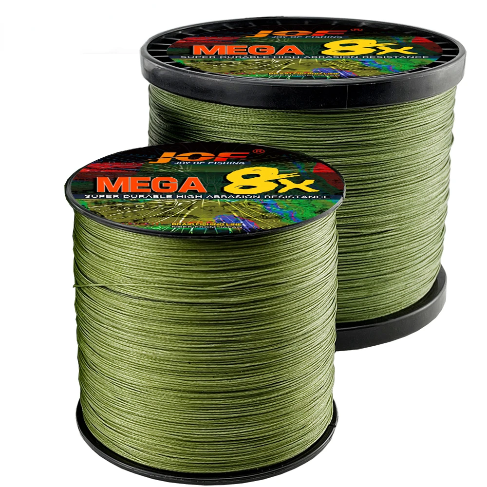 JOF-sedal de pesca de lubina X8 PE, 1000M, 500M, 300M, Sedal trenzado multifilamento, para agua salada, 8,2 ~ 35,8 KG, resistente a impactos, suave - imagen 4