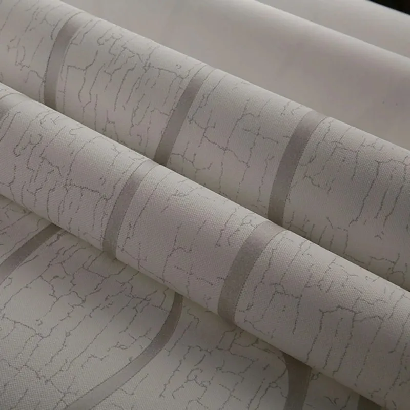 Fondo de TV impermeable y a prueba de humedad para sala de estar, papel tapiz simple moderno europeo, pegatina de pared no tejida a rayas de 53cm - imagen 5