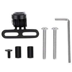 Soporte de luz delantera de bicicleta de aleación de aluminio y plástico, fácil de instalar, soporte de luz de bicicleta ligero ajustable