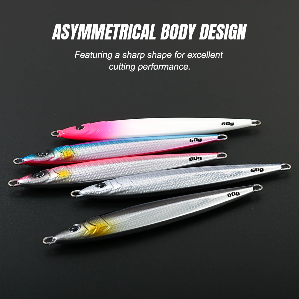 JIGGING PRO plantilla de Metal 30g 40g 60g 80g señuelo de Jigging de fundición larga Señuelos de Pesca de Jerking rápido aparejos de pesca de agua salada - imagen 3