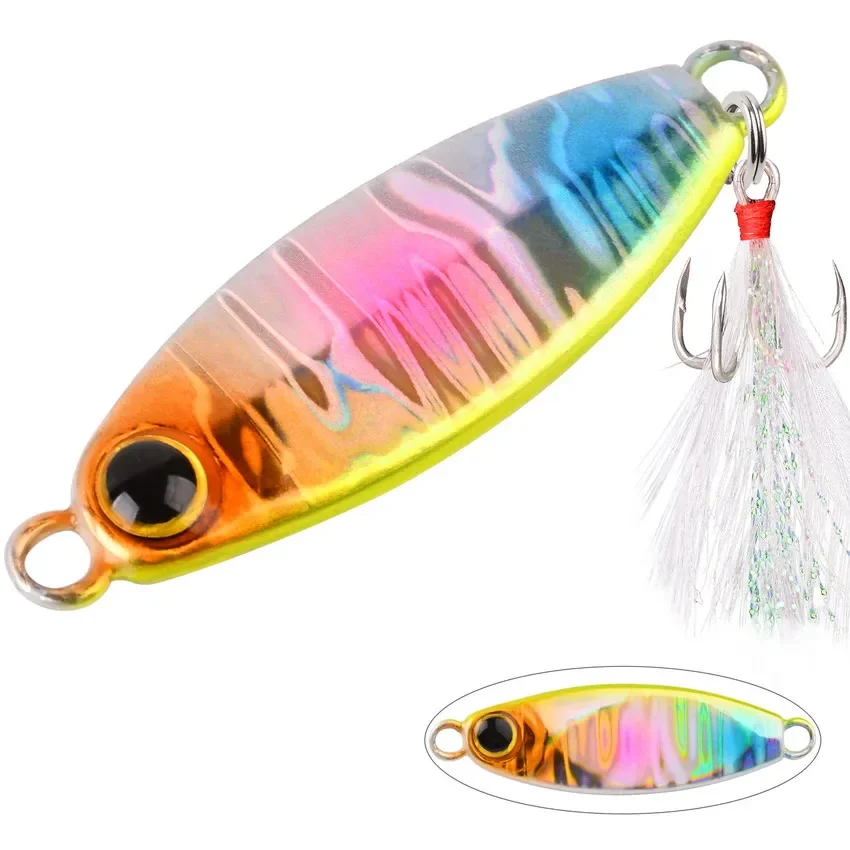 Señuelo de pesca de plantilla de Metal, cebo duro para pesca de lubina, aparejos de trucha, Jigging, señuelos de agua salada, 10g, 4,5 cm, nuevo - imagen 2