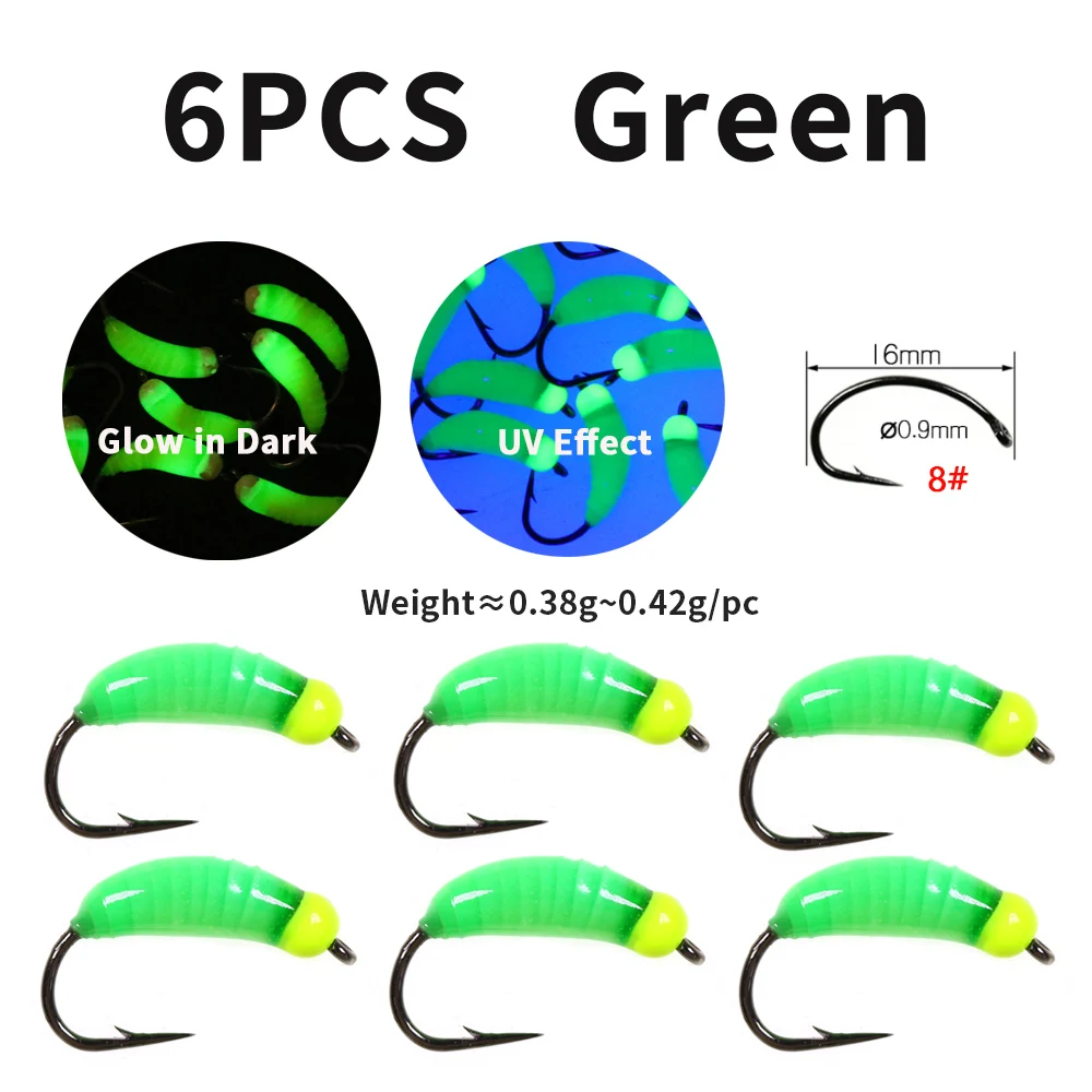6PCS Green
