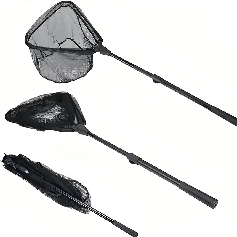 Marca MBLN, Red de aterrizaje de peces triangular, aleación de aluminio duradera, plegable, para peces grandes, múltiples tamaños: 1,1 m-2,3 m - imagen 4