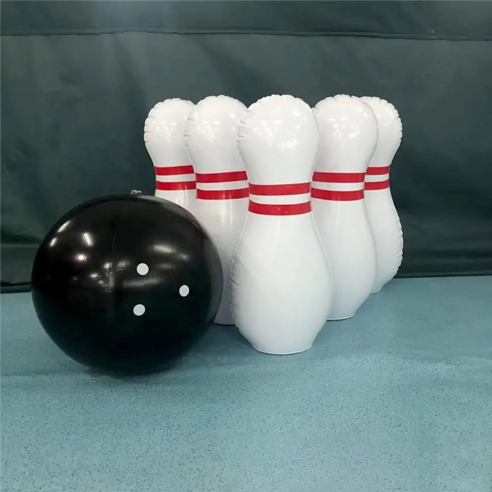 1 Juego de pelota de bolos inflable para niños, juego de patio de césped familiar, traje de bolos, pelota de juguete, deportes de interior y exterior, juguetes de bolos para bebés - imagen 3