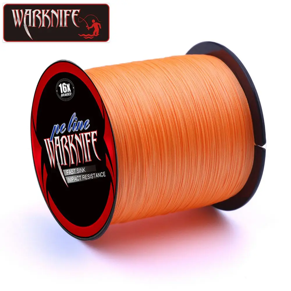 Warknife-sedal de pesca trenzado de 16 hebras, 250M, 350M, núcleo hueco, PE, extremo japonés, 20LBs-500LBs - imagen 4