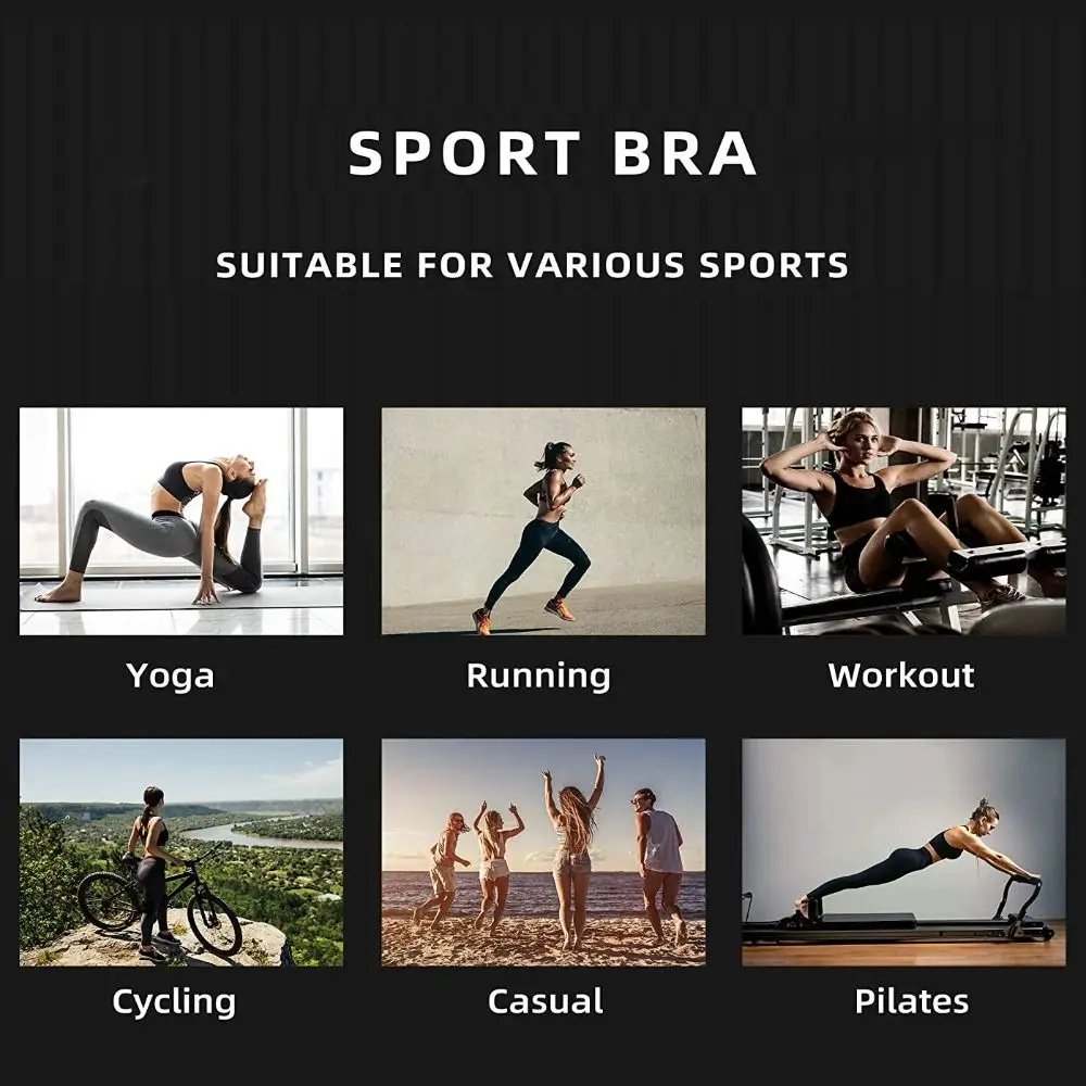 Sujetador deportivo con diseño de cremallera frontal, chaleco deportivo transpirable resistente a los golpes, Top deportivo sin costuras de talla grande - imagen 5