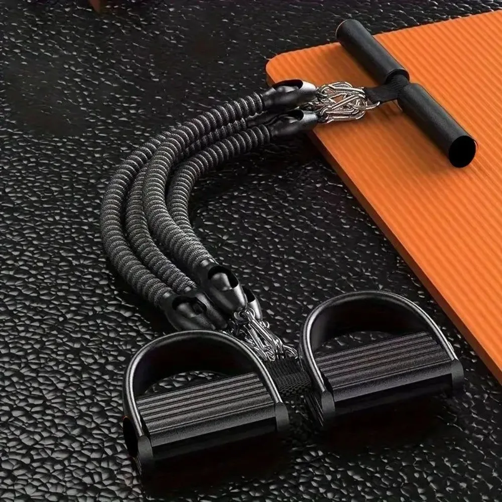 Cuerda de tensión multifunción para Fitness con asas, banda de resistencia de Pedal ajustable, extractor de estribo antideslizante para hombres y mujeres