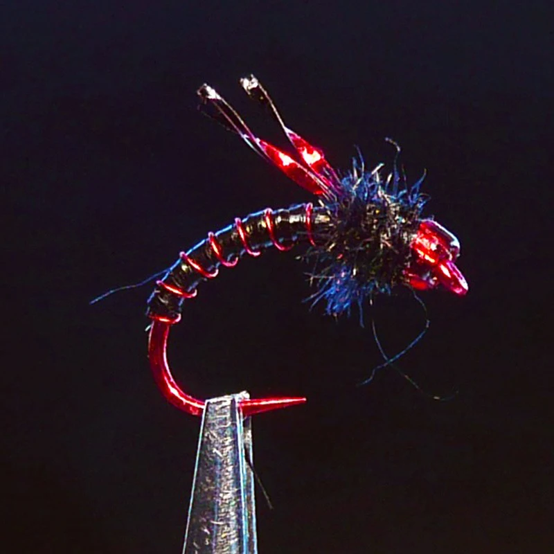 Wifreo-canalé brillante para atar moscas, línea trenzada de Ninfa, Color oliva, negro, perla, rojo, dorado, plateado y marrón, 2 yardas - imagen 3