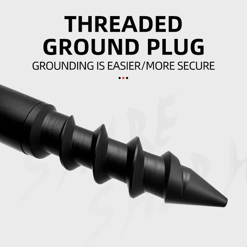 El soporte para caña de pescar se inserta en el suelo y el soporte de cabeza de tornillo de dos secciones de aleación de aluminio se inserta rápidamente. - imagen 3