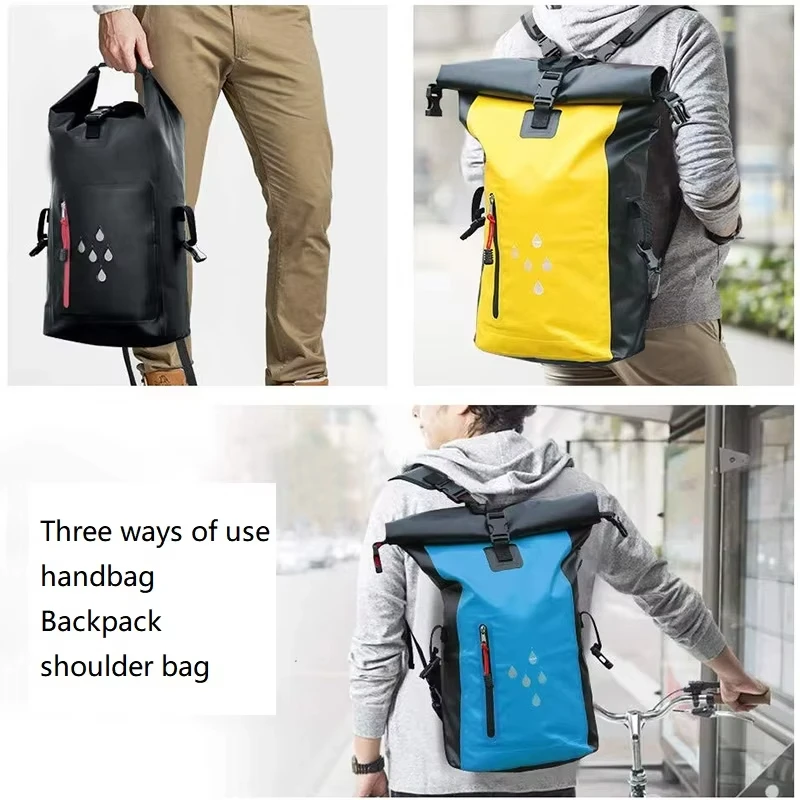 Bolsa seca impermeable para Kayak, mochila para natación a la deriva, gran río, senderismo, hombro, playa, buceo, Rafting seco, canoa, bolsa de Camping de PVC - imagen 5