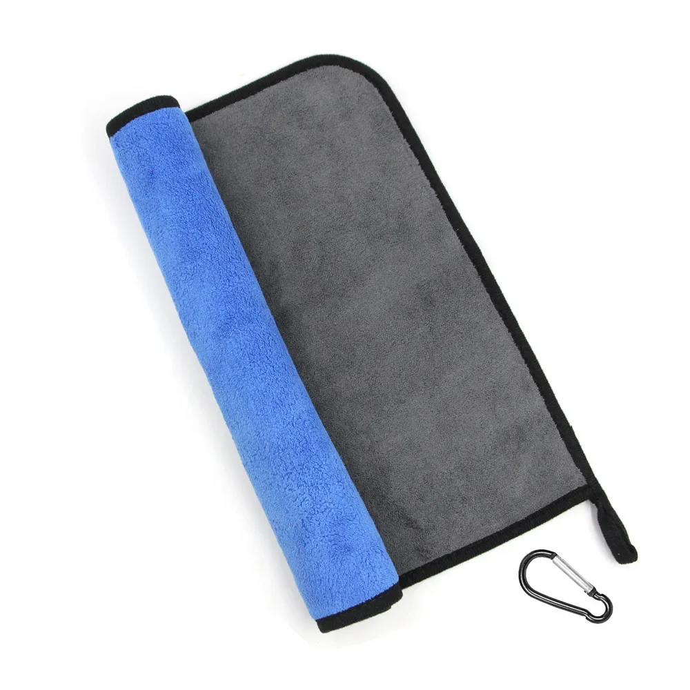 Toalla de pesca gruesa antiadherente absorbente para deportes al aire libre, toallita de manos de microfibra suave, accesorios de pesca, equipo, nuevo - imagen 5