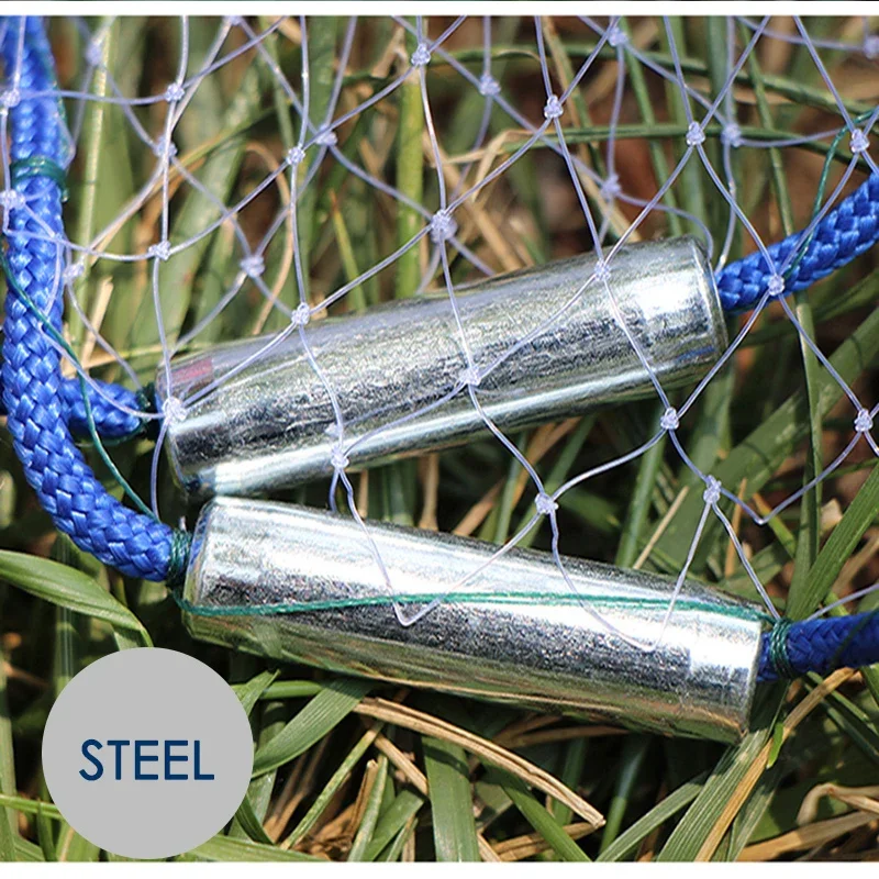 Redes de lanzamiento de aterrizaje monofilamento Lawaia con anillo de aluminio, dos tipos de tamaño de rejilla, equipo de pesca automático para lanzar a mano - imagen 4