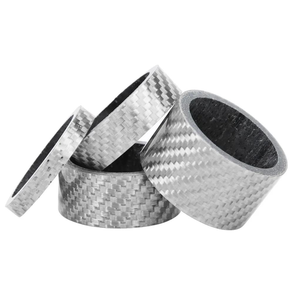 Espaciador de horquilla delantera de fibra de carbono, 2 juegos, 5/10/15/20mm, espaciador de auriculares ligero para bicicleta, arandela de vástago de bicicleta de alta resistencia, actualización de bicicleta - imagen 4