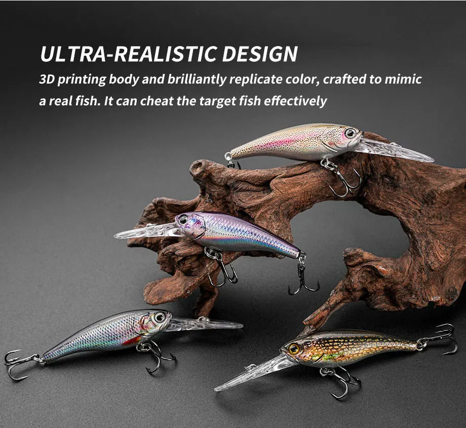 Jerkbait flotante con lengüeta larga – Señuelo pececillo para lucio - imagen 5