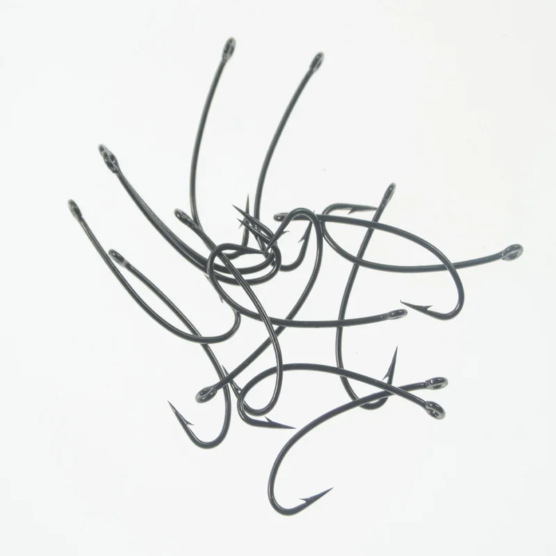 CONTEMPLATOR 50 Uds vástago curvo Ninfa anzuelo de pesca con mosca 3X largo multiusos 6/10/14/18/22 #   Ganchos para atar moscas Stonefly Ninfas Hoppers - imagen 5