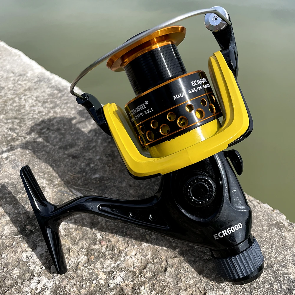 Carrete giratorio de línea biselada Serie 2000-7000, accesorios, carrete de Metal, rueda giratoria para Pesca de carpa de agua salada - imagen 5